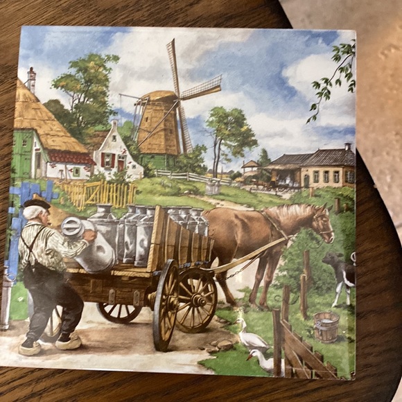 Four ceramic tile wall hanging from Holland - Picture 4 of 8